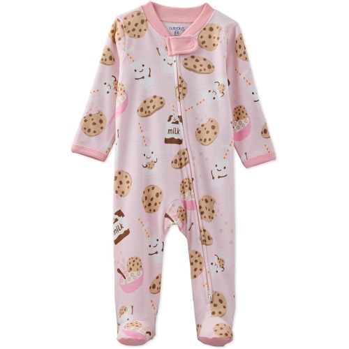 Butterblu baby-girls Scout Sleep & Play 100% Organic Cotton Footed Zip Front Sleeper Pajamas for Baby Girls