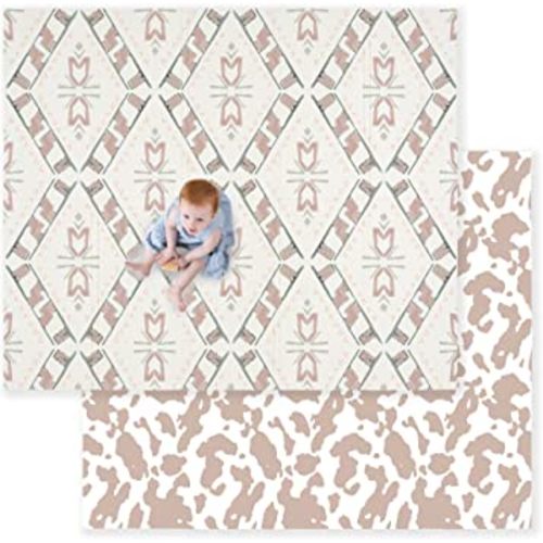 JumpOff Jo - Large Foldable Baby Play Mat, Safe Foam Playmat for Tummy Time, Play Pens & Toddlers, Waterproof, BPA-Free, Double-Sided Design (70" x 59") (Westbound)