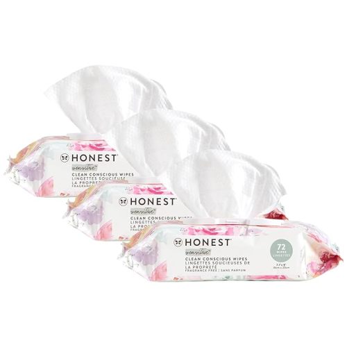 The Honest Company Hypoallergenic Multi-Use Baby Wipes for Sensitive Skin, Sunburst, 864 Count