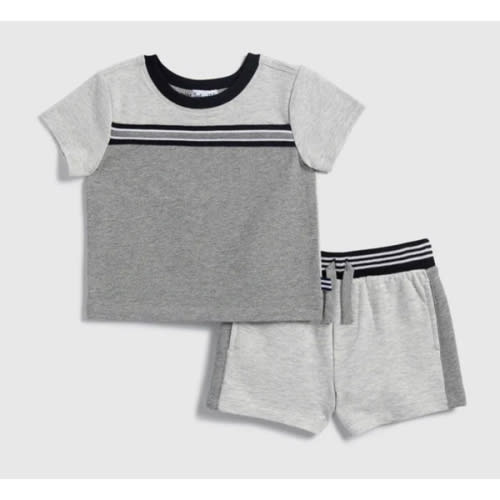 Infant Boy Stone Heather Stripe Set | Splendid