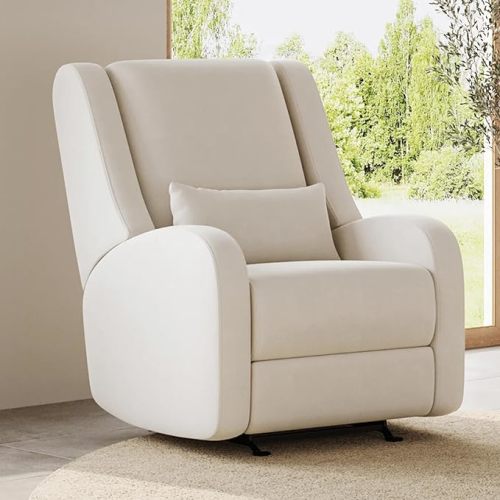 Nurture& The Wingback – Power Reclining Glider for Nursery – Ergonomic Chair with Stain-Resistant Fabric & Built-in Charging Port – Modern Baby Room Essential