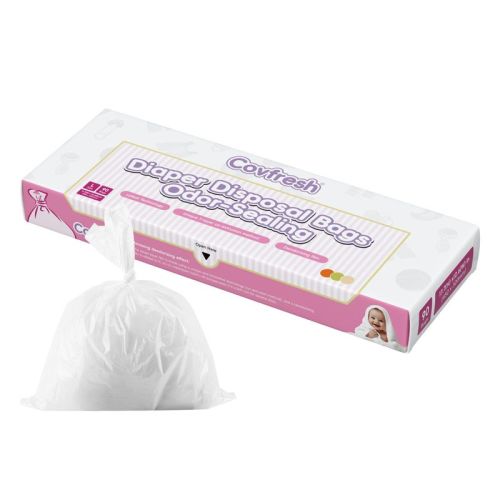 Covfresh Odor Sealing Diaper Disposal Bags, L-90 Bags, Durable & Unscented
