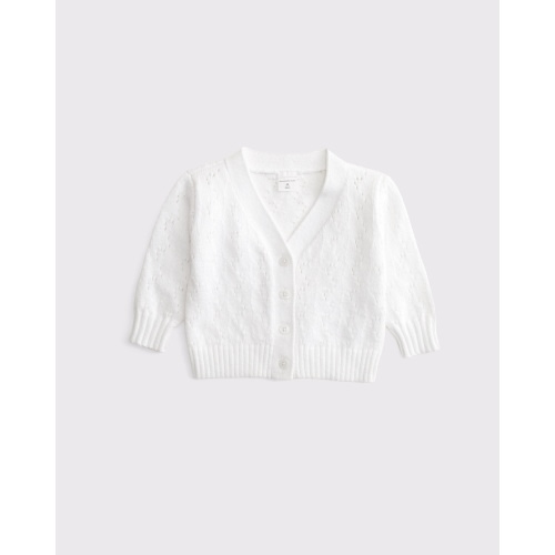 baby pointelle stitch cardigan