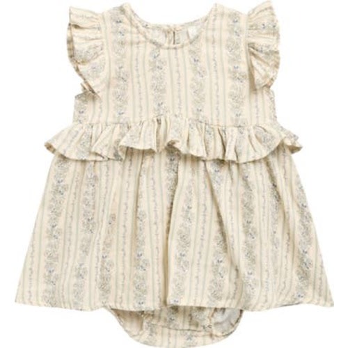 Brielle Floral Ruffle Skirted Cotton Bodysuit, 6-12M