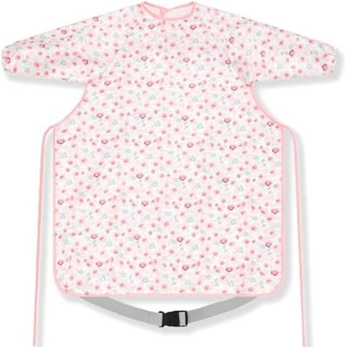 TSD Bib Baby Weaning Bib - Long Sleeved Bib Toddler bibs 6～36Months and Fully Cover to Highchair