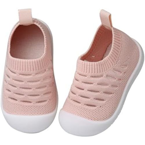Baby First Walking Shoes Toddler Infant Boys Girls Baby Sneakers Breathable Non-Slip Indoor Floor Baby Sock Slipper with Soft Sole Cotton Mesh
