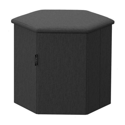 KJUGE Pouf with storage - Knisa dark gray