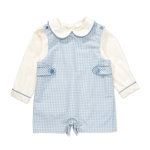 Edgehill Collection x The Broke Brooke Baby Boys William Gingham Jon Jon Set