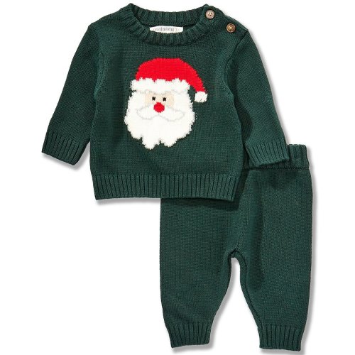 Adventurewear 360 Baby Boys Long Sleeve Santa Sweater & Pants Set