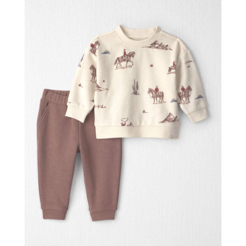 Baby 2-Piece Organic Cotton French Terry Pullover & Pant Set in Western Rodeo - Little Planet | Carter's