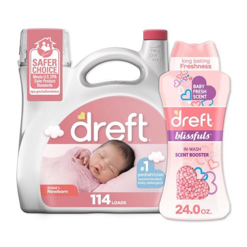 Dreft Liquid Newborn 150 fl oz Laundry Detergent + 24oz Blissfuls Baby Fresh Scent Laundry Additives
