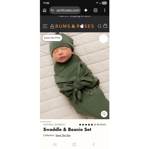 Sage the Day Swaddle & Beanie Set