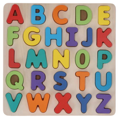 Spark Create Imagine Wooden Alphabet Puzzle, Baby and Toddler Toys for Children Ages 18 Months