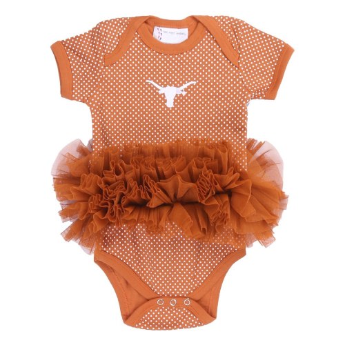 Infant Texas Longhorns Pin Dot Tutu Creeper | University Co-op