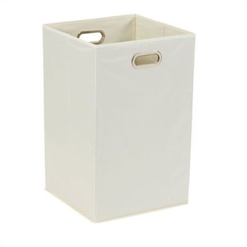 Household Essentials Laundry Hamper Natural: Polyester Clothes Hamper, Open-Top, Adult Assembly, Multicolor, 3.18 Volume
