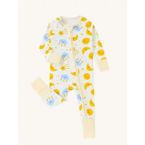 baby bamboo rayon romper 2 way zip long sleeve - Temu