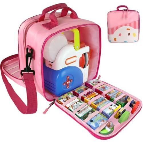 Carrying Case Compatible with Little Tikes Story Dream Machine Books Starter Set，Kids Toys Storage Case for Little Tikes for Storybook, Audio Play, Character,with Handle and Shoulder Strap