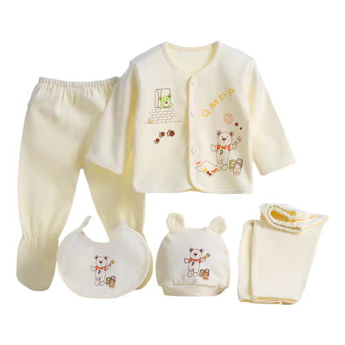 YDFCWX Baby Fashion Sets Baby Layette Gift Set for Boys 5 Piece Layette Set to 3 Months Baby Boy Clothes for 0-3 Months,Yellow