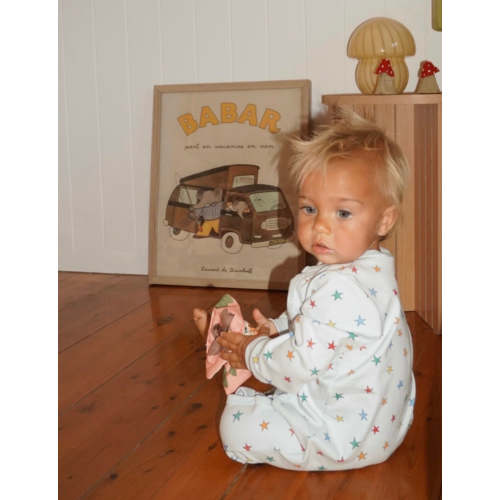Retro Star Sleep Romper – Play Linen
