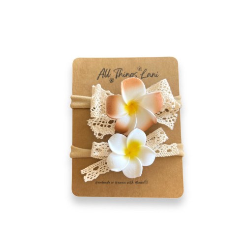 Hawaii Plumeria Baby Headband, Hawaii Style Flower Headband, Baby Flower Headband, Baby Headband, Infant Headband, Toddler Hair Clip