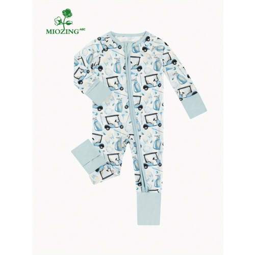 MIOZING,Cute Golf Cart And Golf Clubs Print,Golf Theme Baby Clothes, Baby Romper Jumpsuit,Zipper Closure,Long Sleeves, Daily Wear Or Gift, Baby Boy Clothes , Baby Girl Clothes,Thanksgiving Day , Halloween , Christmas | SHEIN USA
