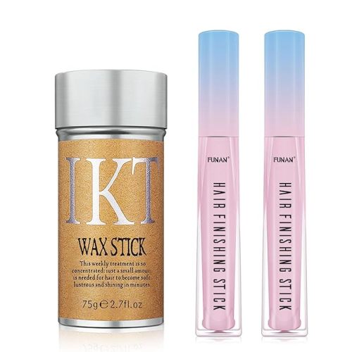 Hair Wax Stick Set (3 Pcs) - Edge Control, Styling Stick for Baby Hair and Wigs, Frizz-Fixing for Slick Finish