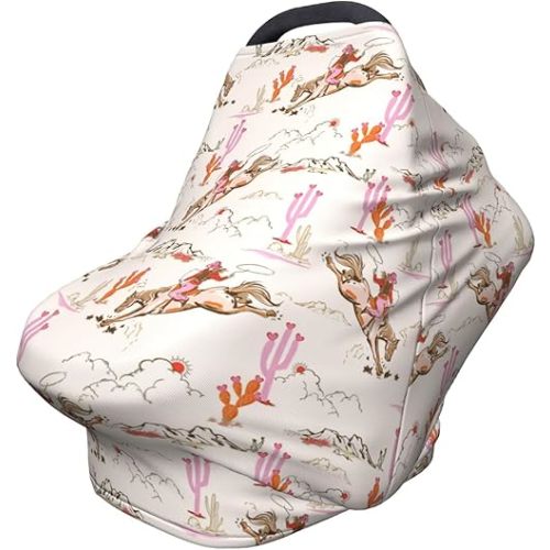 Western Baby Car Seat Covers Western Baby Stuff Multi-use Carseat Canopy for Boys and Girls Stretchy Infant Carseat Cover Shower Gifts