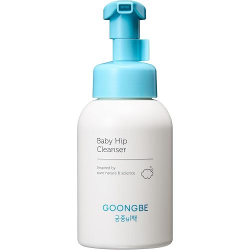 GOONGBE Baby Diapering Cleanser - Korean Baby Hip Buttocks Wash for Baby's Sensitive Skin - Dermatologically Tested - pH 5.5 Soft and Dense Bubble Foam, 10.1 fl.oz.