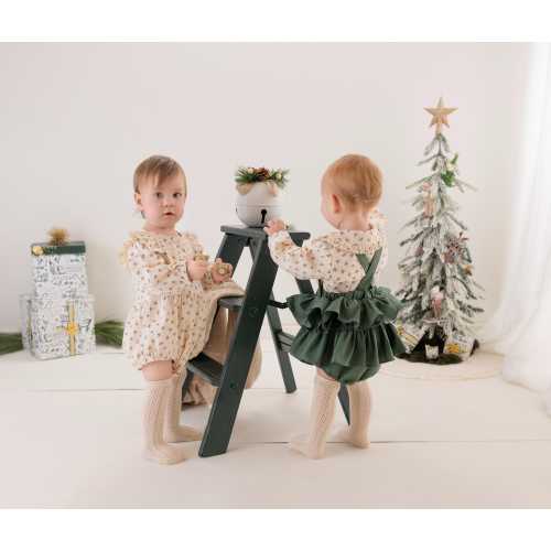 Baby Girl Christmas Holiday Romper with Bow | 2pc 3pc 4pc Set OPTIONS| Peppermint