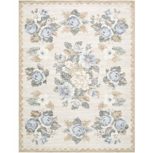 My Texas House Back to Campus Sage 5'3" x 7' Washable Area Rug