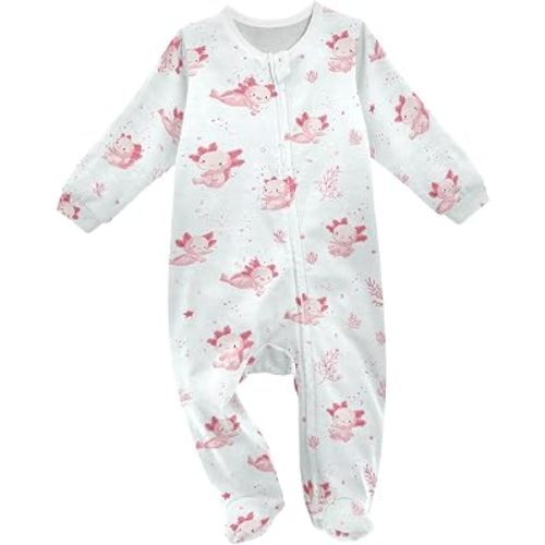 Baby One-Piece Footies Cowboy Boots Groovy Western Sleeper Pjs Footed Bodysuit Rompers Zipper for Boys Girls 3M