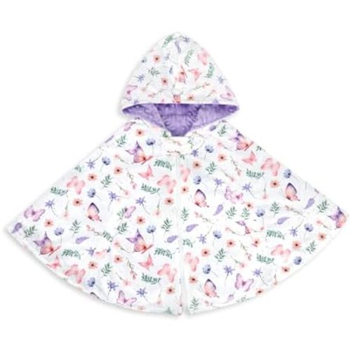 Pea Pod Baby Car Seat Poncho Coat with Hood Design,Double Layer Warm with Minky Dot Fabric