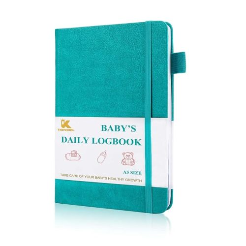 Baby's Daily Care Planner - A5 Newborn Baby Log Book for Tracking Daily Routine, 152 Easy-to-Use Pages to Monitor Nursing, Sleep, Feeding, Diapers, Pumping, and More - Green