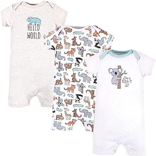 Hudson Baby Unisex Cotton Rompers