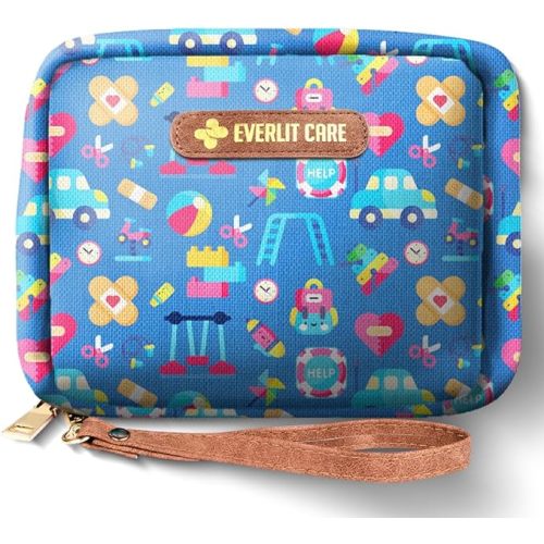 EVERLIT Care Rescue Pack | Family-Friendly First Aid Kit for Kids with 200 Pcs Medical Supplies | Travel-Friendly Compact Storage Bag for Home, Car, Travel, Camping, Adventure (Playground)