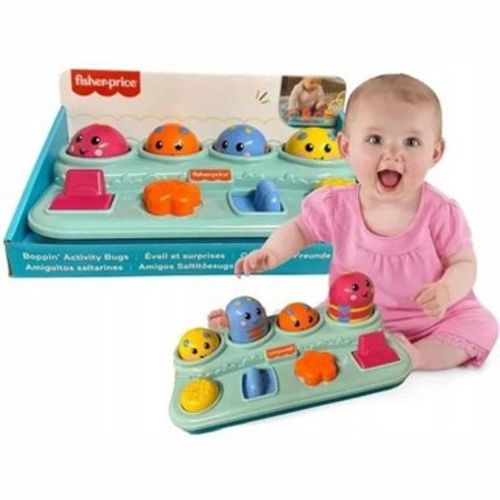 Fisher-Price Brilliant Basics Boppin' Activity Bugs, Pop-Up Infant Toy