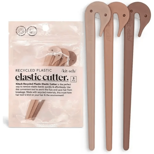 Kitsch Hair Tie Cutter - Easy To Use, Pain Free, No Damage Hair Accessories for Girls | Ponytail Cutter Tool for Kids & Toddlers | Elastic Ties Remover, 3pc Multicolor