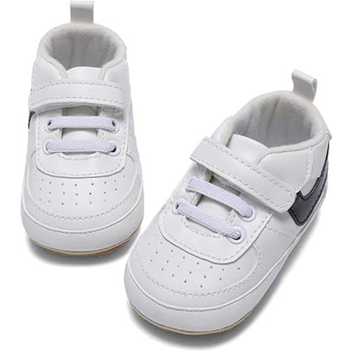 Clowora Unsex Baby Shoes Boys Girls Infant Sneakers Non-Slip Soft Rubber Sole Toddler Crib First Walker Lightweight Shoes
