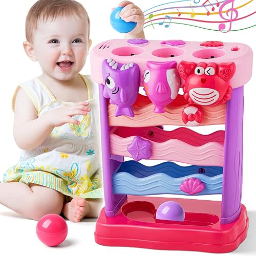 V-Opitos Musical Toy for 1, 2 Years Old Boys & Girls, Feeding Interactive Toys with Ball, Montessori Education Toys, Perfect Toddler Christmas Birthday Gifts