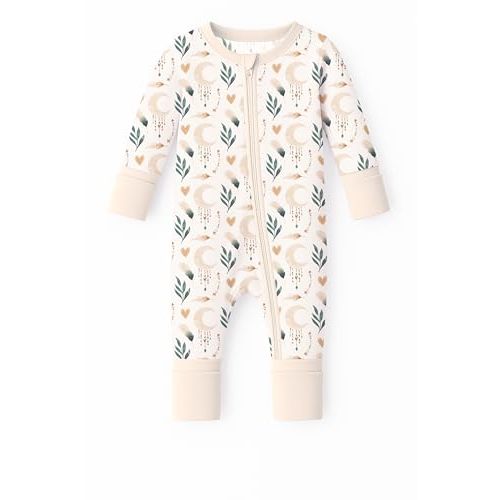 ITSY BITSY BOUTIQUE Viscose Bamboo Baby Pajamas - Boys and Girls Footie Sleeper Convertible 2-Way Zipper Sleeper