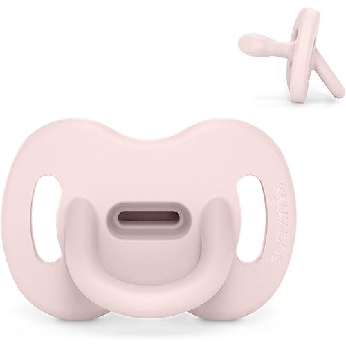 Color Essence SX PRO Silicone Baby Pacifier 1Pk, Made with 100% Soft Silicone, Baby Essentials Perfect for Breastfeeding Babies, Designed in Spain, 0-6 Mths, Rose