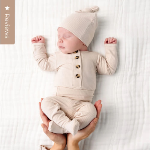Cove Ribbed Newborn Hat Bundle (Top + Bottom)