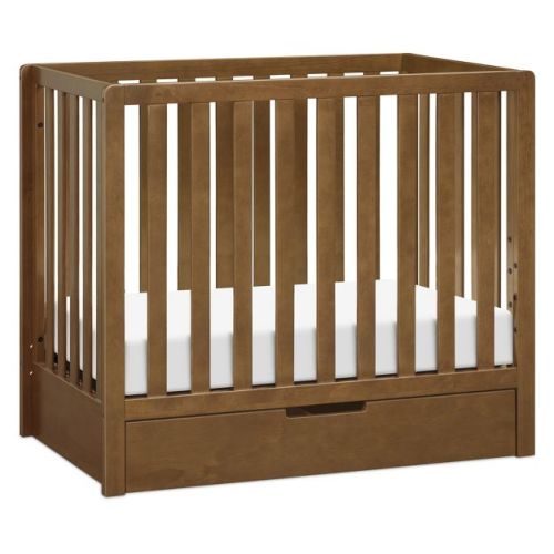 Carter's by daVinci Colby 4-in-1 Convertible Mini Crib with Trundle Drawer - Walnut