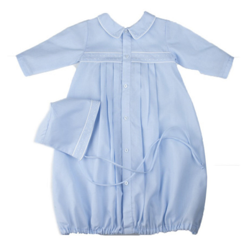 Boys Dot Embroidered Take Me Home Gown with Hat I Feltman Brothers