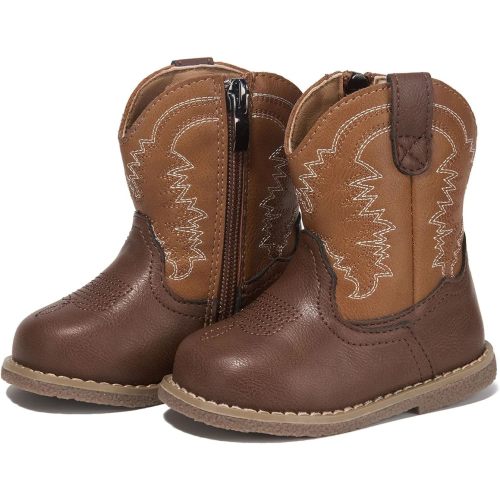 Newsonet Toddler Baby Cowboy Cowgirl Boots Infant Western Shoes All Season
