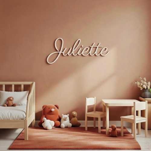 Personalized wooden name sign – Baby room wall decoration | Wooden name sign for baptism and wedding | Handmade decor from Alsace