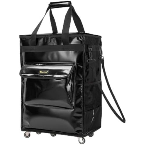 BALEINE Reusable Grocery Bag on Wheels, Foldable Rolling Tote Bag