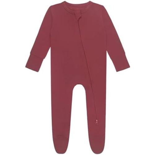 GUISBY Rayon Baby Footies Pajamas, Soft Long Sleeve with 2 way Zipper Sleepers