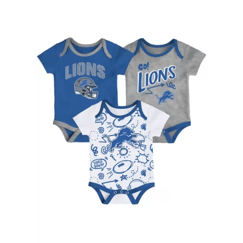 Detroit Lions Baby Blue All Day Play One Piece