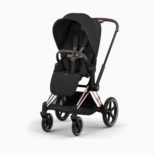 Cybex Priam Comfort Stroller - Rose Gold Frame/Sepia Black Lux Seat